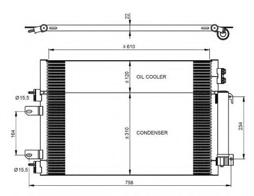 Радиатор кондиционера NRF 350086