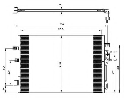 Радиатор кондиционера NRF 350087