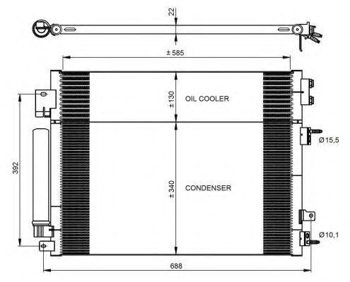 Радиатор кондиционера NRF 350088