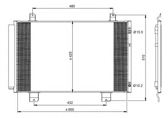Радіатор кондиціонера NRF 350092