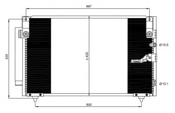 Радиатор кондиционера NRF 350093