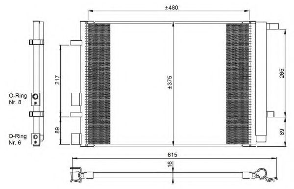 Радиатор кондиционера NRF 350095