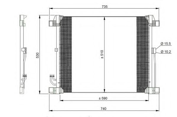 Радиатор кондиционера NRF 350099