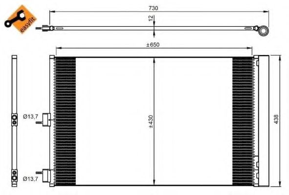 Радиатор кондиционера NRF 350206