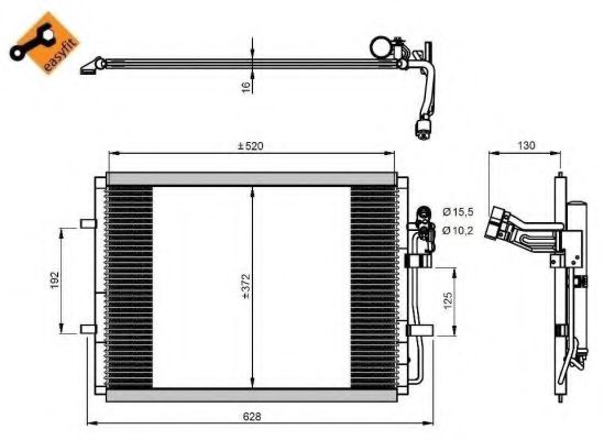 Радиатор кондиционера NRF 350207