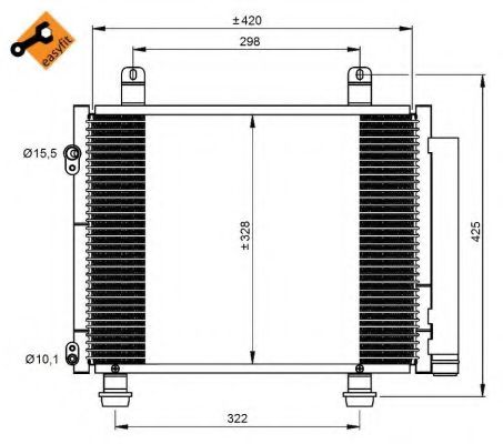 Радиатор кондиционера NRF 350208