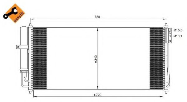 Радиатор кондиционера NRF 350215