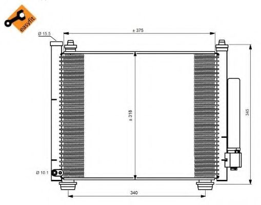 Радиатор кондиционера NRF 350216