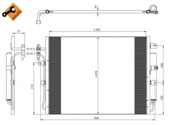 Радиатор кондиционера NRF 350217