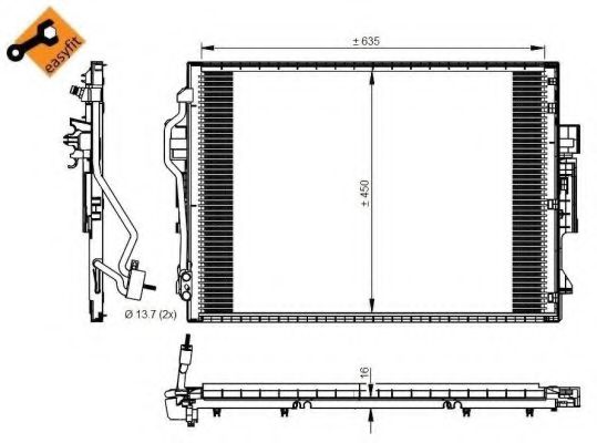 Радиатор кондиционера NRF 350218 EASY FIT