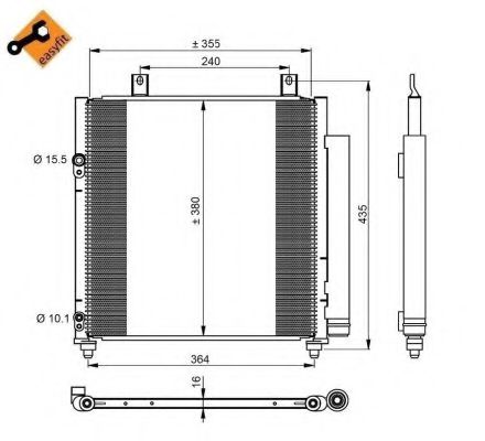 Радиатор кондиционера NRF 350221