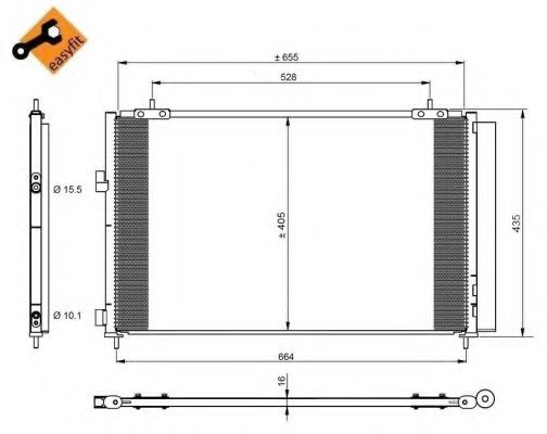 Радіатор кондиціонера NRF 350222