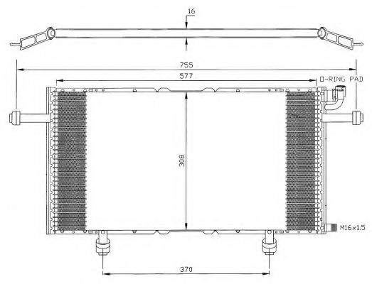 Радиатор кондиционера NRF 35366