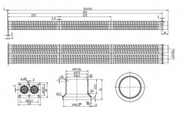 Радиатор, рециркуляция ОГ NRF 48101