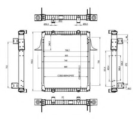 Радиатор, охлаждение двигателя NRF 52071