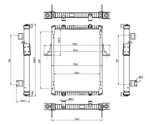 Радиатор, охлаждение двигателя NRF 52072