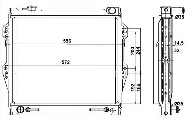 Радіатор, охолодження двигуна NRF 52091