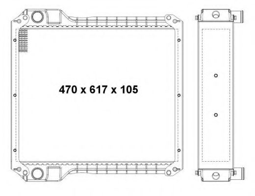 Радиатор, охлаждение двигателя NRF 54068