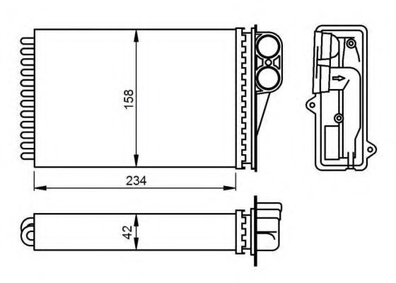 Радиатор отопителя NRF 54304