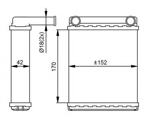 Радиатор отопителя NRF 54306