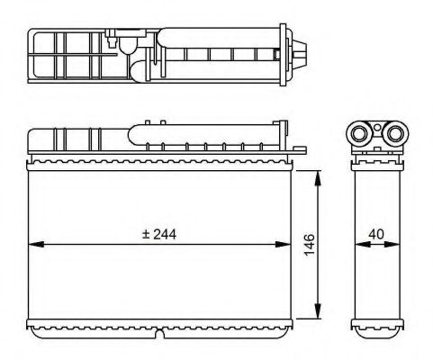 Радиатор отопителя NRF 54307