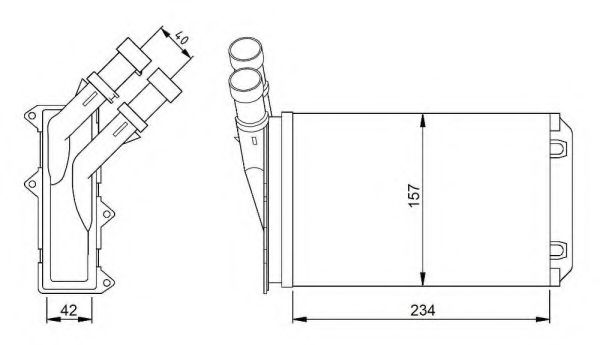 Радиатор отопителя NRF 54308