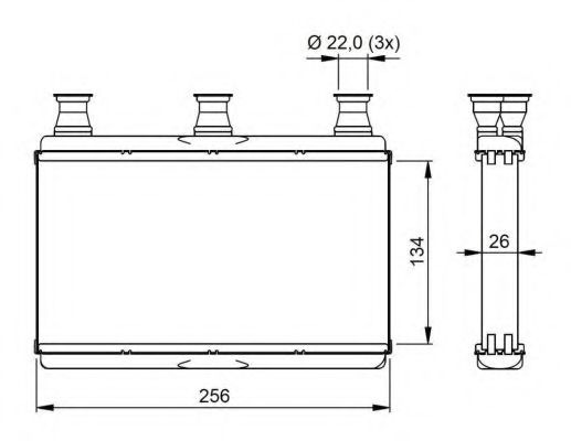 Радиатор отопителя NRF 54311