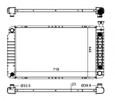 Радиатор, охлаждение двигателя NRF 56012
