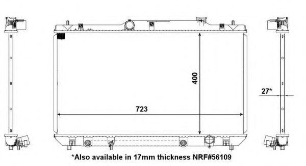 Радиатор, охлаждение двигателя NRF 56108