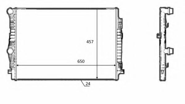 Радиатор, охлаждение двигателя NRF 58392
