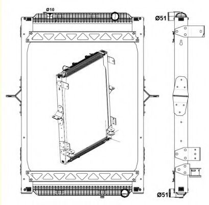 Радіатор, охолодження двигуна NRF 58404