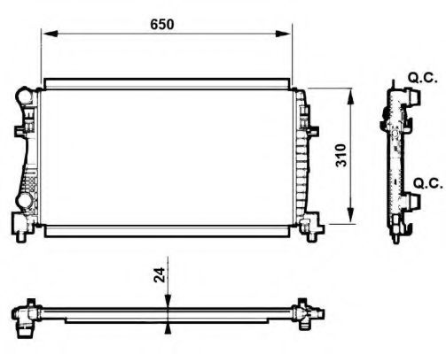 Радиатор, охлаждение двигателя NRF 58438