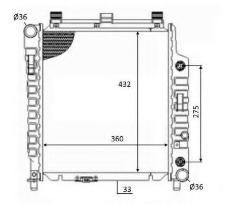 Радиатор, охлаждение двигателя NRF 59102