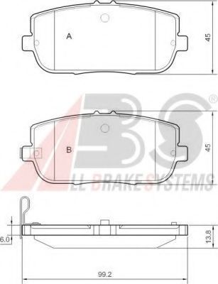Тормозные колодки A.B.S. 37550
