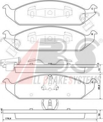 Тормозные колодки A.B.S. 38650