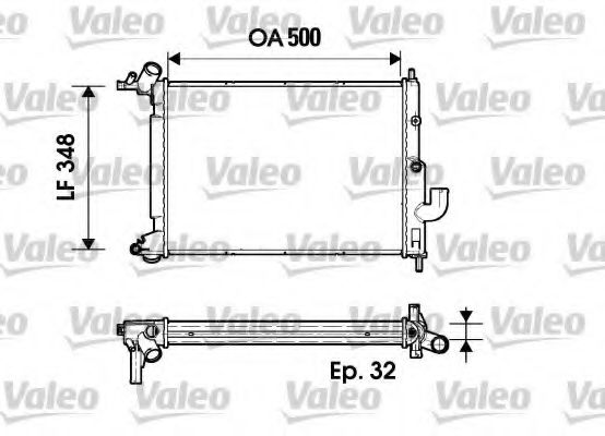 Радиатор, охлаждение двигателя VALEO 731846