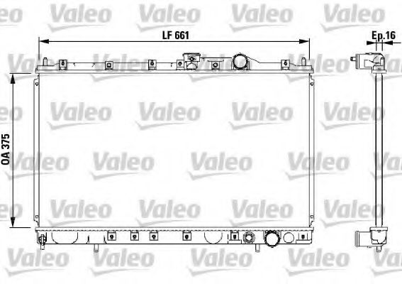 Радиатор, охлаждение двигателя VALEO 732539
