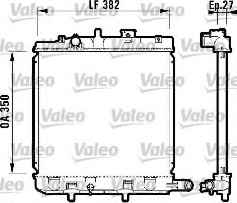 Радиатор, охлаждение двигателя VALEO 732726
