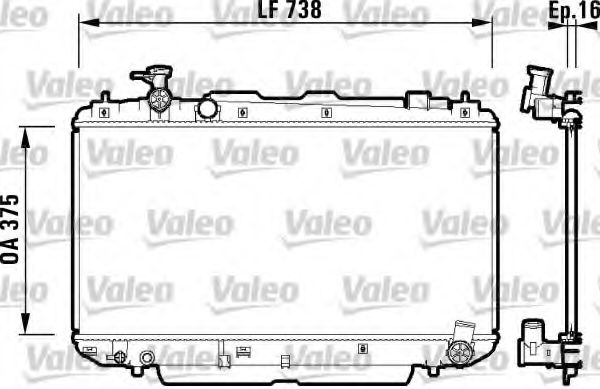 Радиатор, охлаждение двигателя VALEO 734182