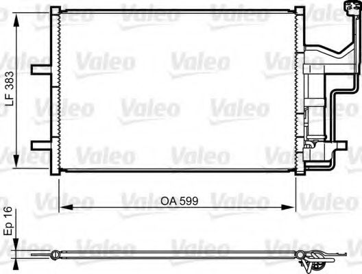 Радиатор кондиционера VALEO 814216