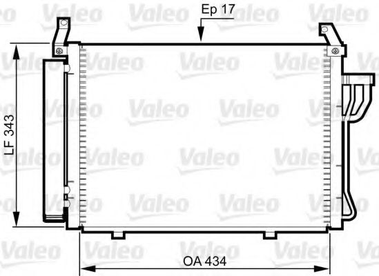 Радиатор кондиционера VALEO 814354