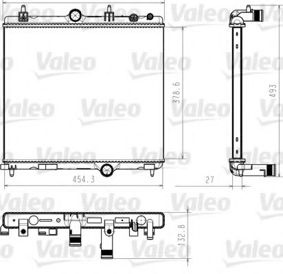 Радиатор, охлаждение двигателя VALEO 735618