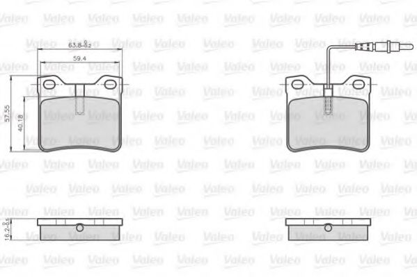 Тормозные колодки VALEO 872279