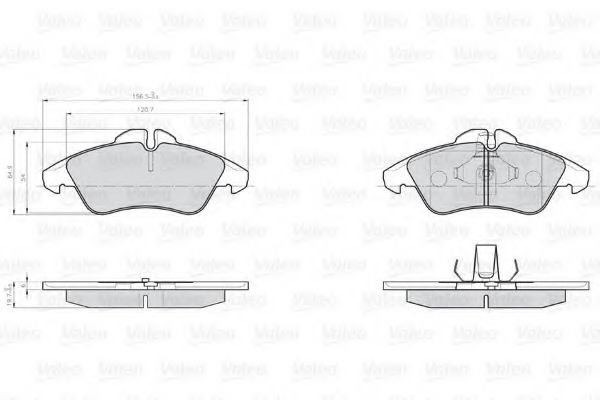 Тормозные колодки VALEO 872576
