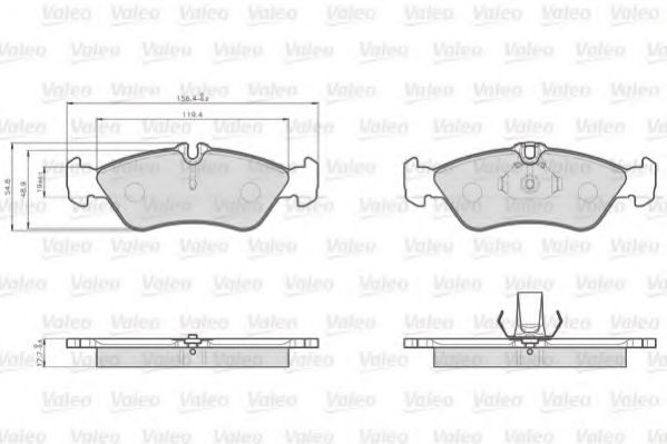 Тормозные колодки VALEO 872661