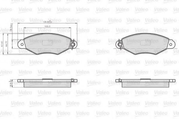 Гальмівні колодки VALEO 872981