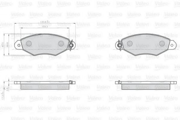 Тормозные колодки VALEO 872807