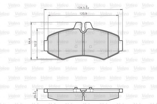 Тормозные колодки VALEO 872022