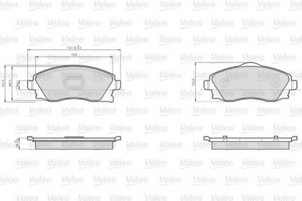 Тормозные колодки VALEO 872225
