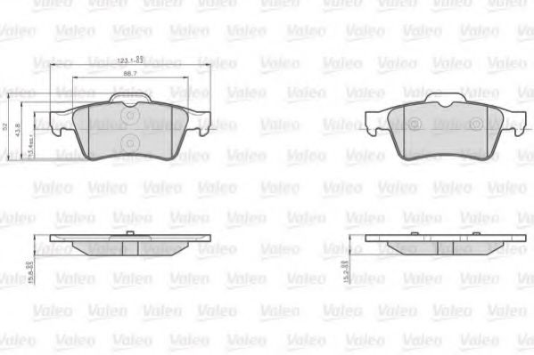 Тормозные колодки VALEO 872482